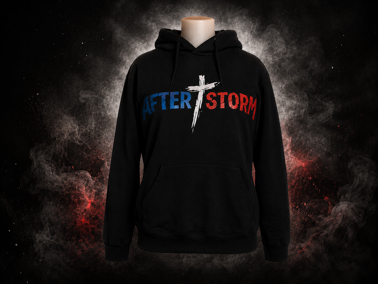 Sweat Afterstorm Tricolor Noir Unisexe – Image 1