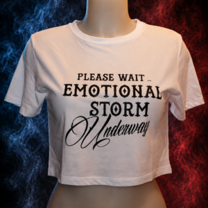 Crop top Emotional Storm Blanc – Image 1