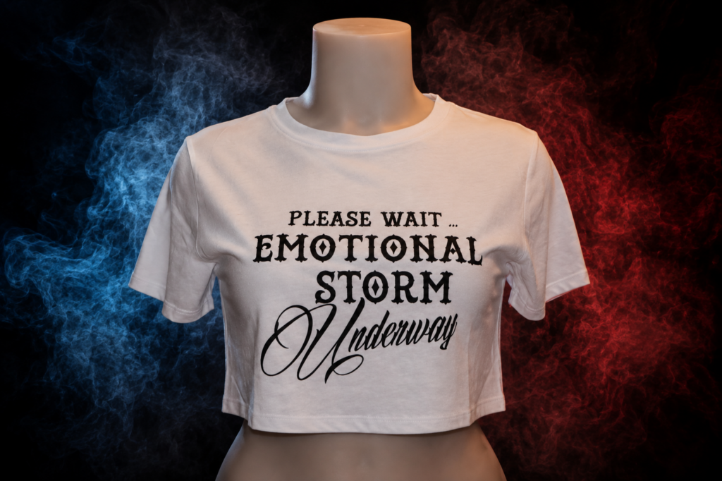 Crop top Emotional Storm Blanc