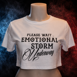 Crop top Emotional Storm Blanc – Image 2