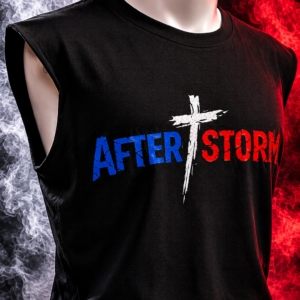 T-shirt Sans Manches Afterstorm Tricolor Noir Homme – Image 2