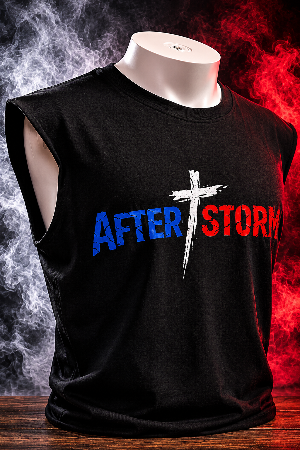 T-shirt Sans Manches Afterstorm Tricolor Noir Homme