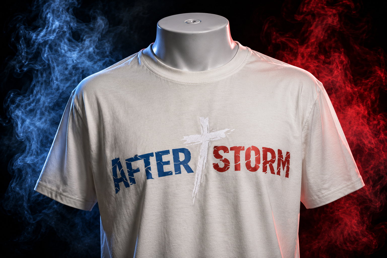 T-shirt Afterstorm Tricolor Vanille Homme