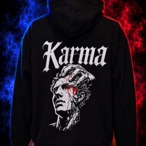 Sweat Karma Noir Unisexe – Image 3